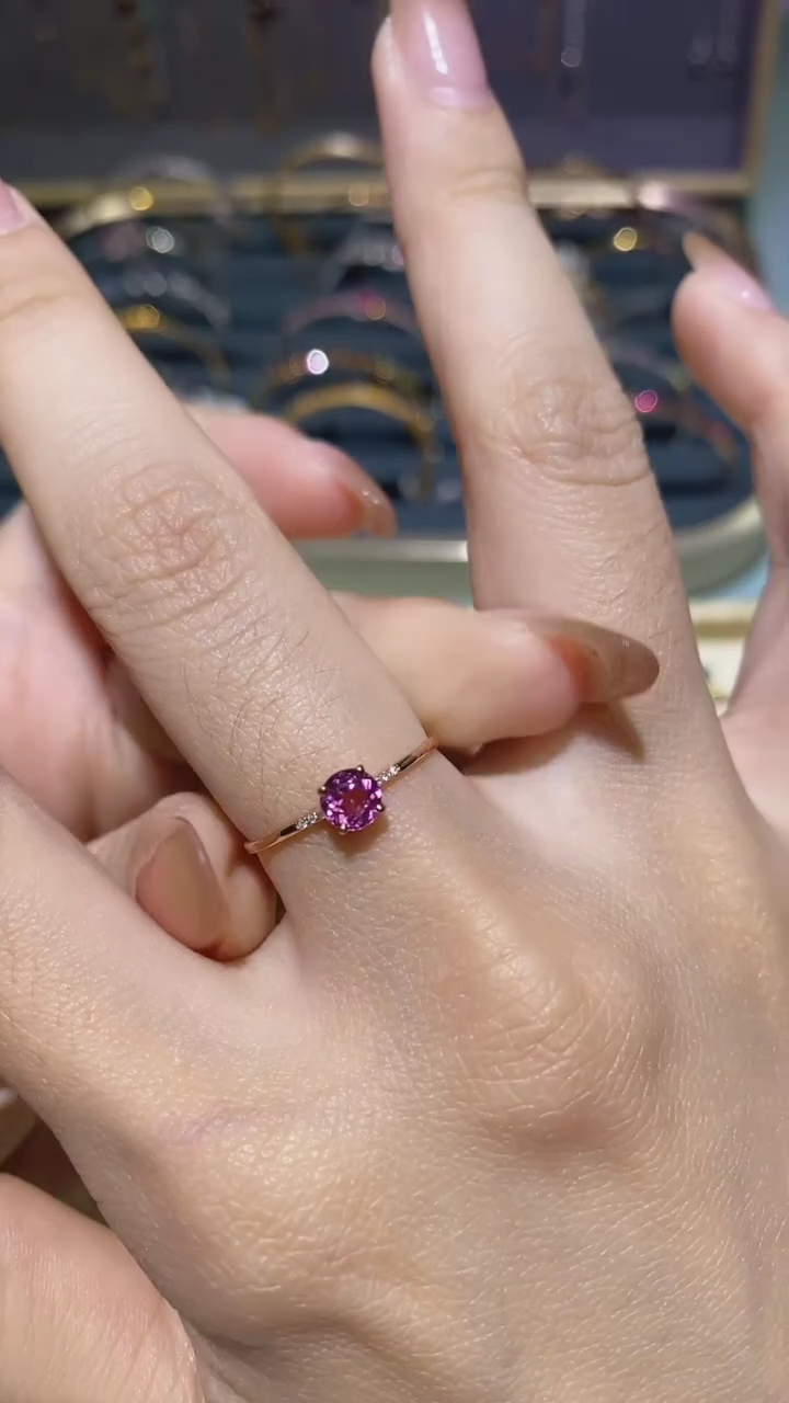 【闪购商品】碧玺戒指18K金镶嵌戒指