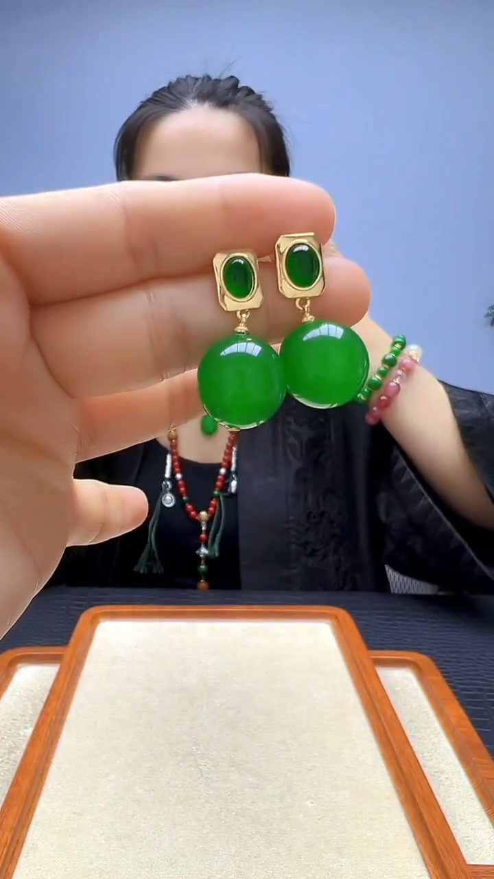 非金属珐琅非金属无高货diy劲饰圆珠耳针