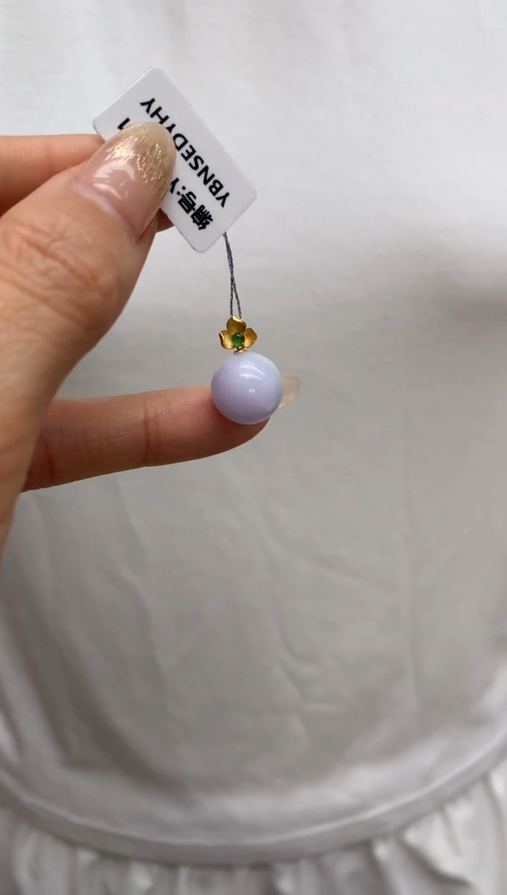 【闪购商品】翡翠颈饰18K金镶嵌圆珠