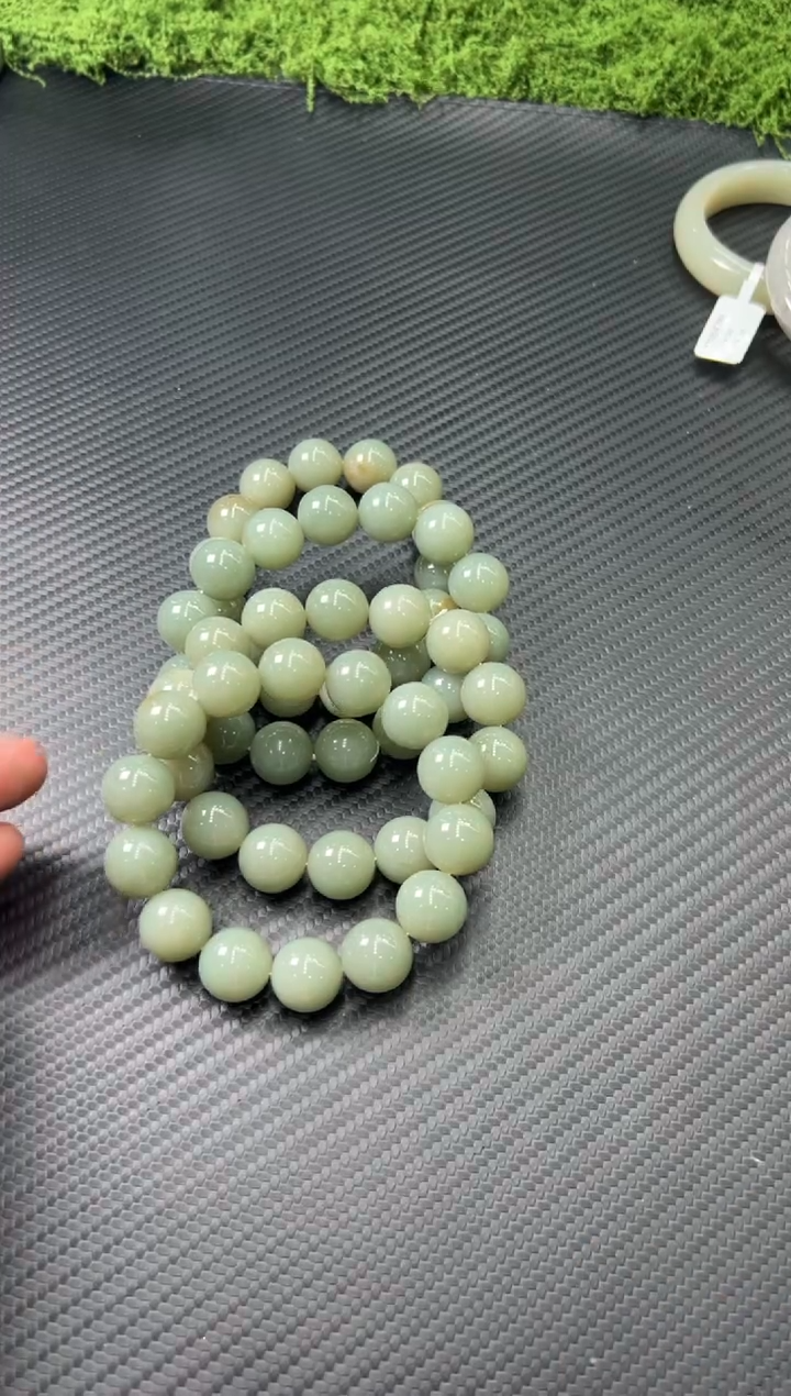 未镶嵌手串和田玉且末微色差近矿卡16多样性发货拍一发一