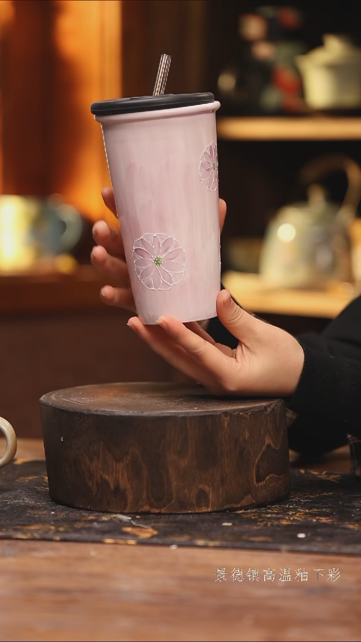 陶瓷景德镇高温釉下手绘陶瓷@L191@