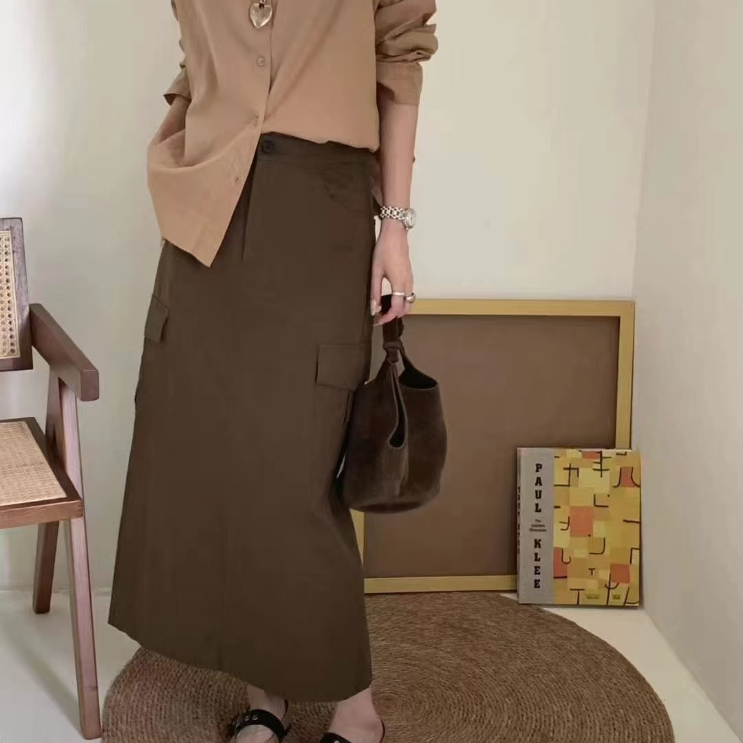 24886休闲工装半身裙