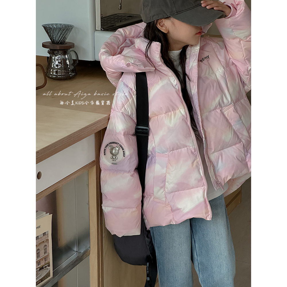 K25592孙小美女童羽绒服儿童加厚外套防寒杜邦三防