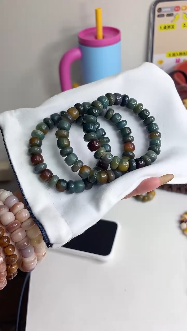 手串菩提根/象牙果沐c59紫美人花仙子玉化药片7*12mm手串