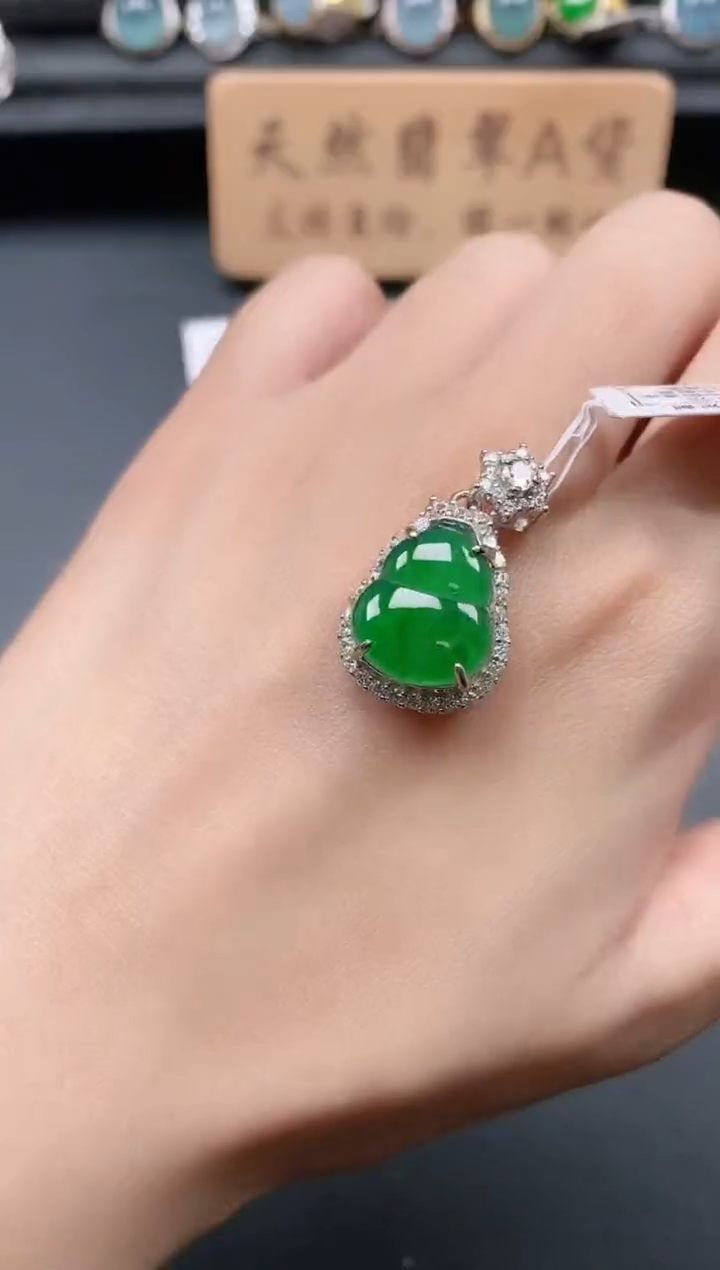 银S925镶嵌戒指翡翠11