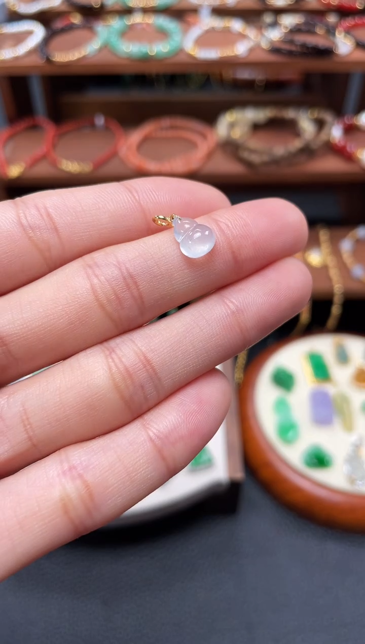 【闪购商品】翡翠吊坠(不含链)18K金镶嵌 一个  JK342