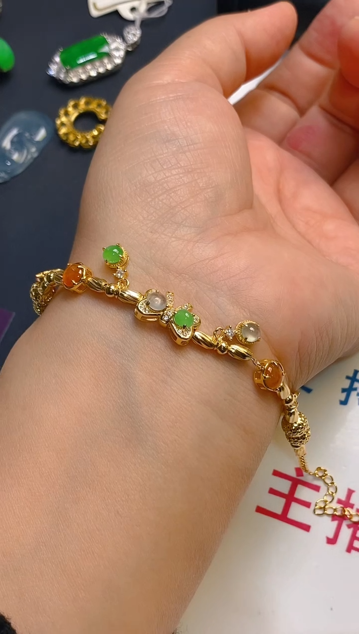 【闪购商品】翡翠耳饰银S925镶嵌天然A货翡翠1