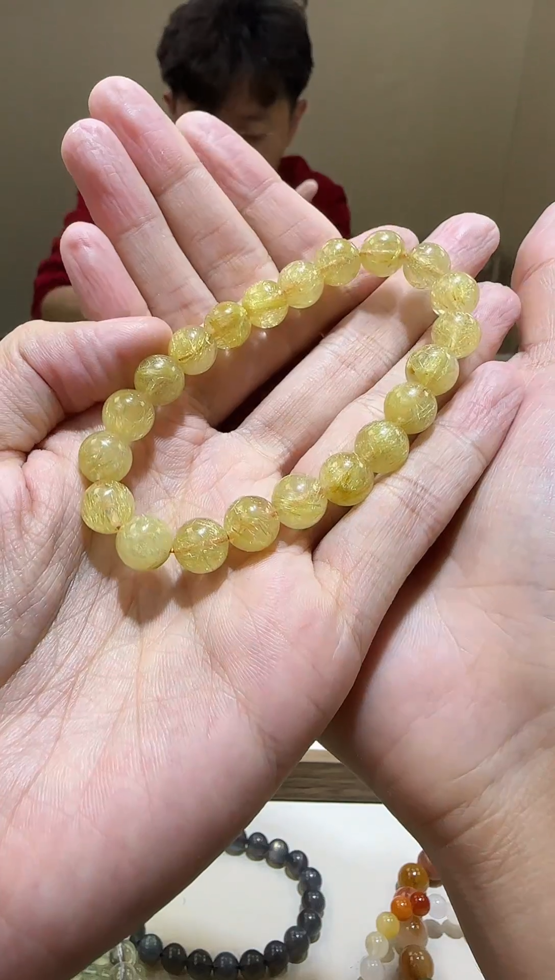 【闪购商品】发晶手链未镶嵌满发金发晶9