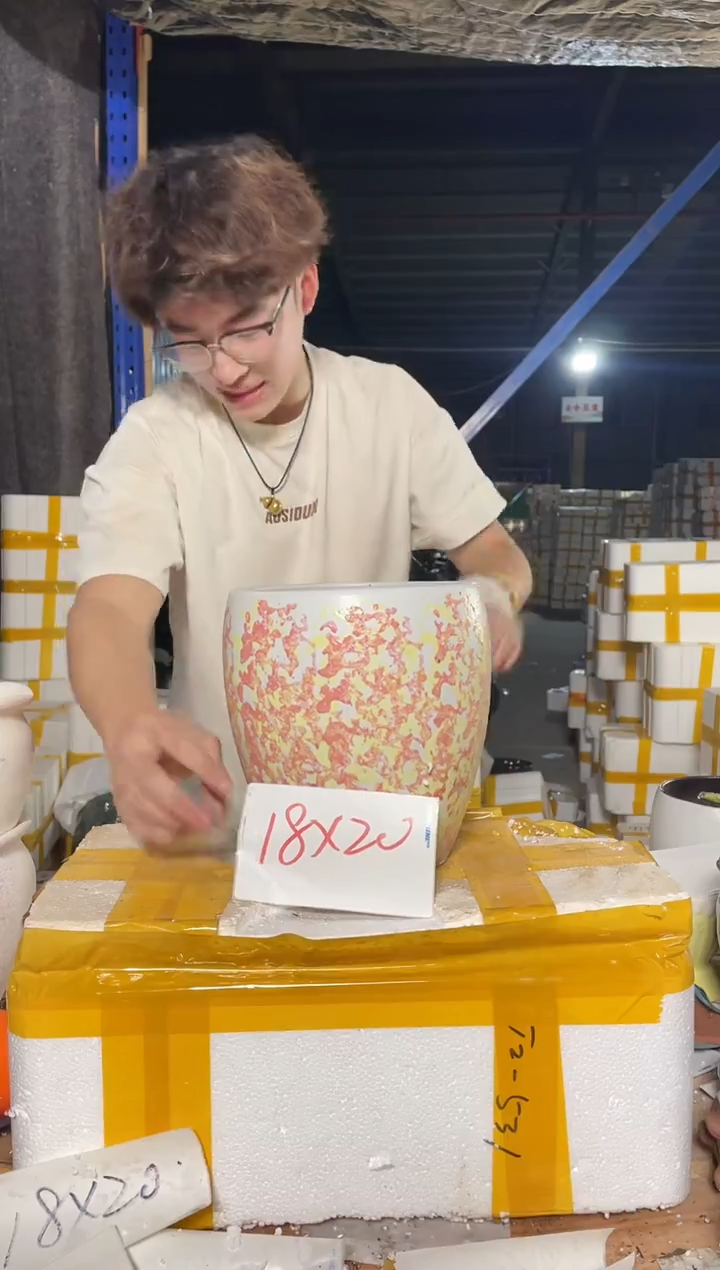 紫砂花盆宜兴紫砂粗陶花盆18-20