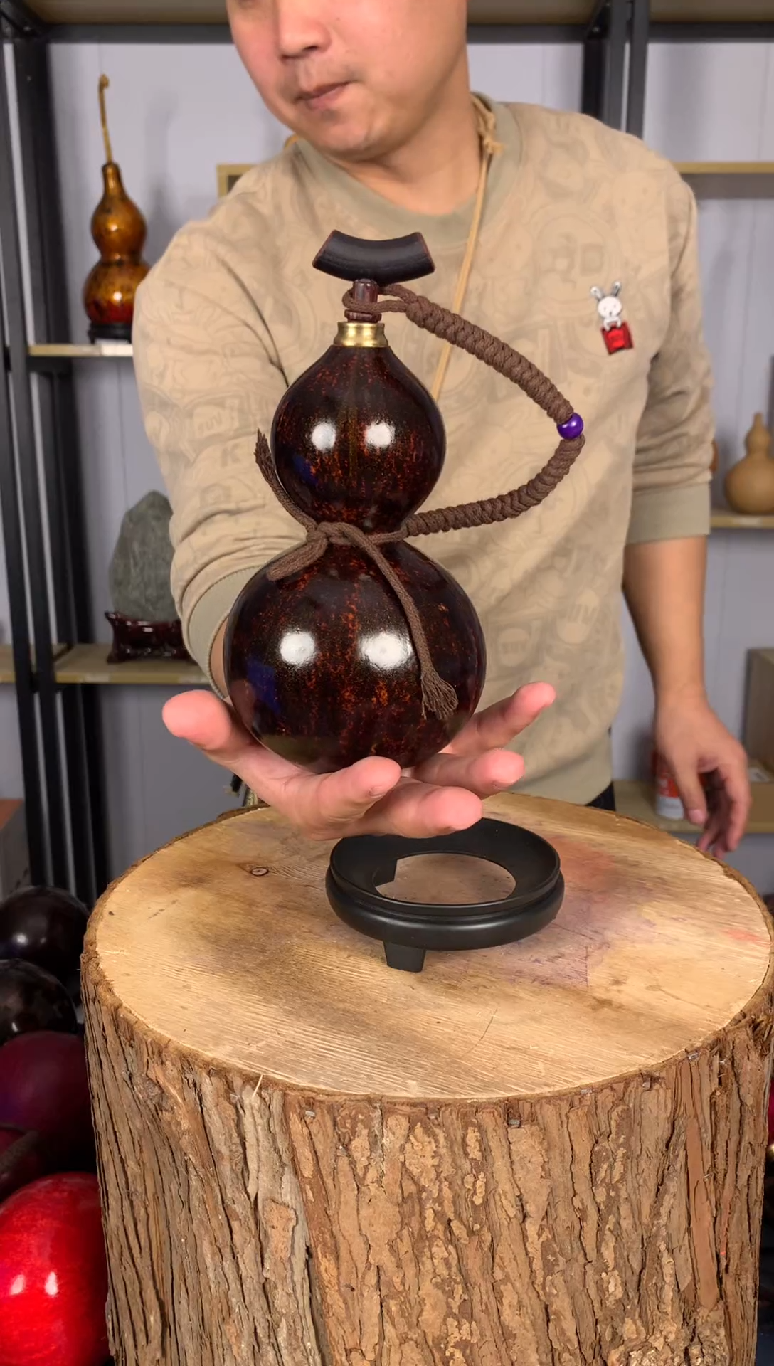 非遗大漆天然酒葫芦一物一拍