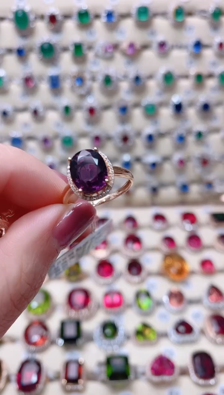 【闪购商品】碧玺18K金戒指18K金镶嵌1