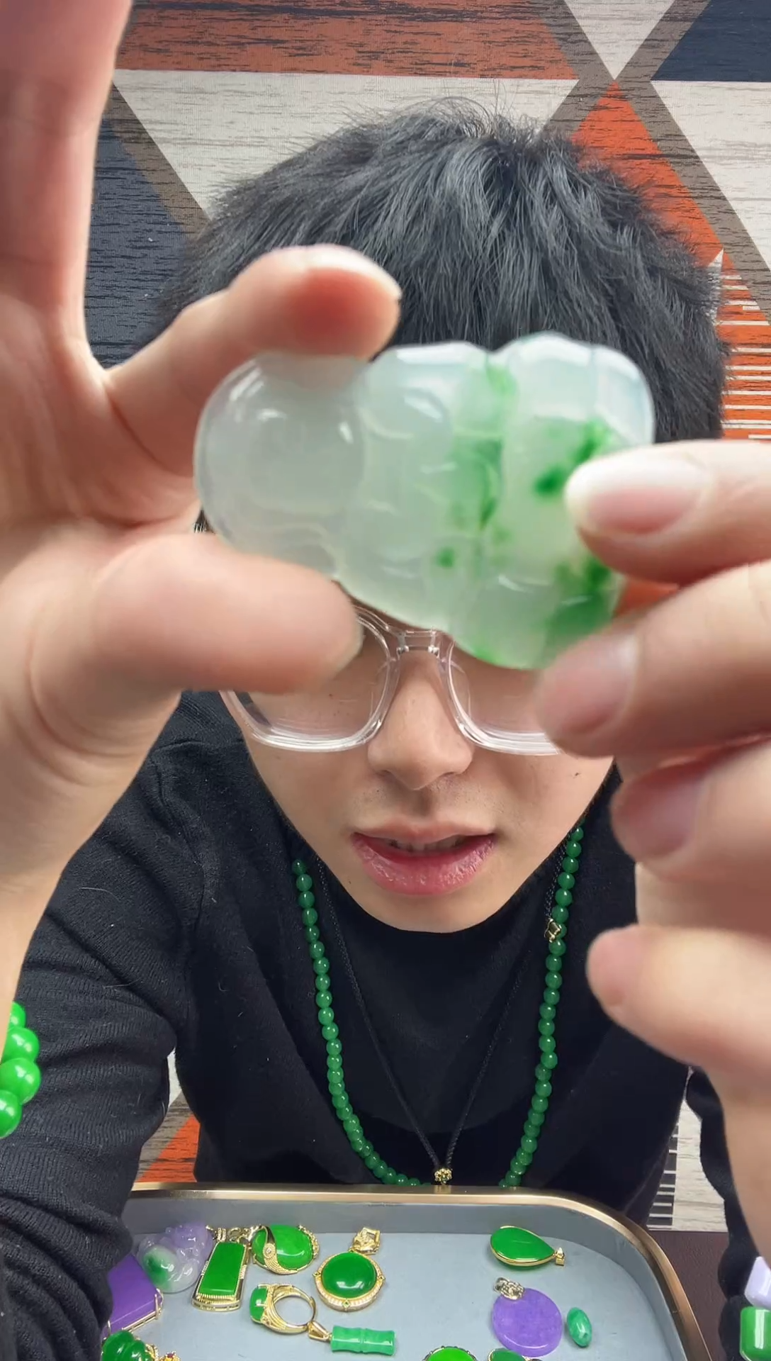 【闪购商品】翡翠吊坠(赠链)14K金镶嵌016翡翠观音吊坠