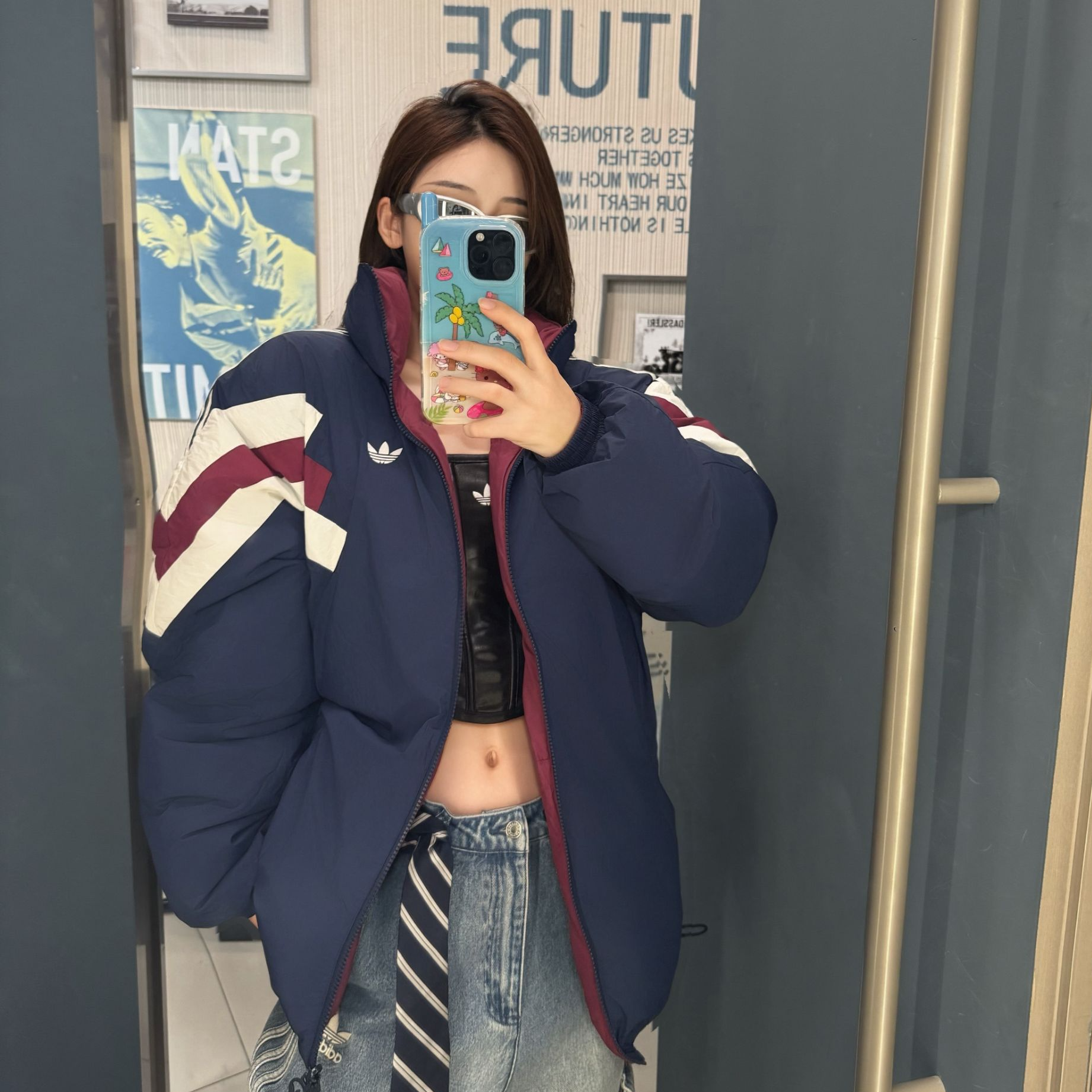 adidas三叶草 GOTEBORG JKT 立领运动休闲羽绒服KF9608 KF9609 H