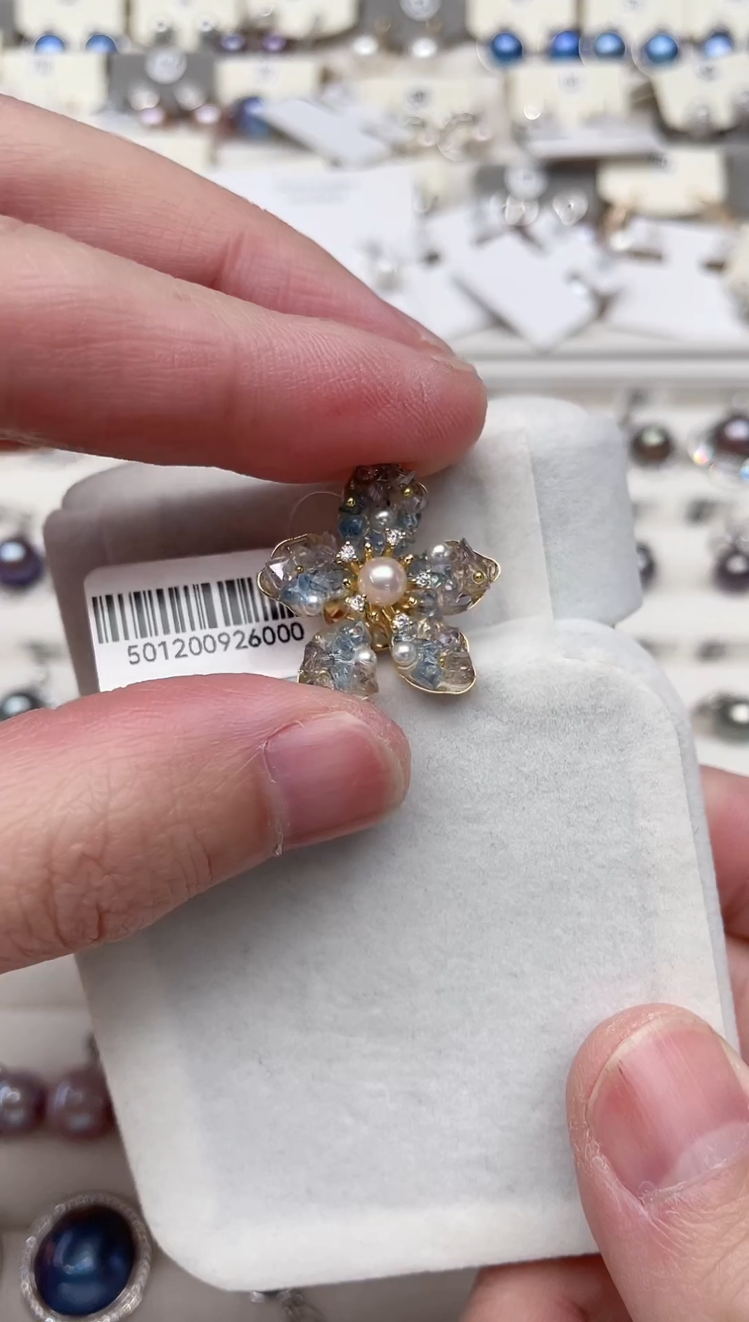 【闪购商品】海水珍珠胸饰银S925镶嵌胸针