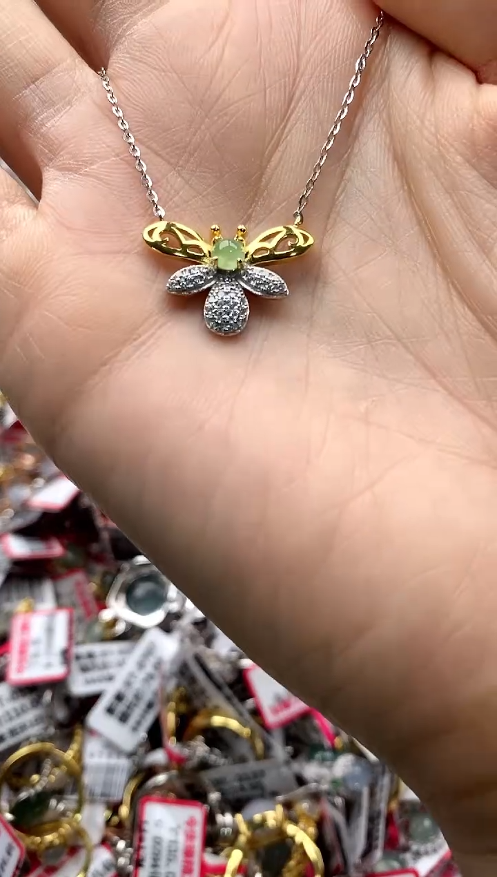 【闪购商品】翡翠戒指银S925镶嵌3333333    7