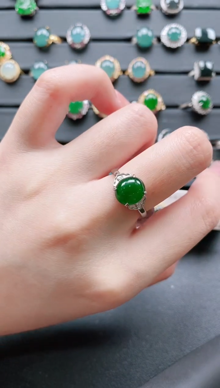 【闪购商品】翡翠戒指银S925镶嵌11111111