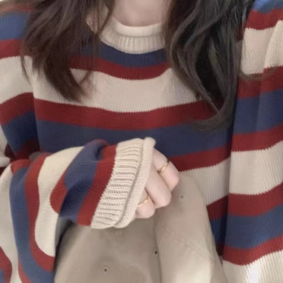 百搭休闲针织孤品上衣-no退no换-7