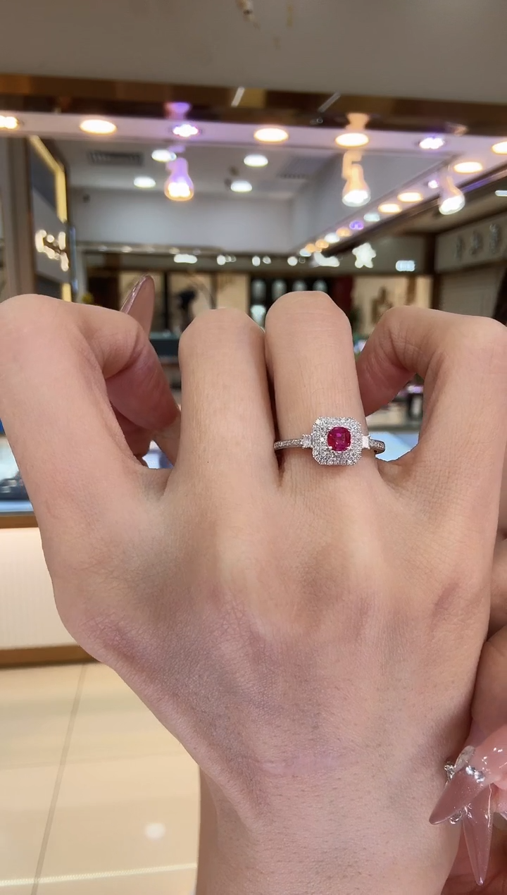 18K金镶嵌戒指红宝石240906102734