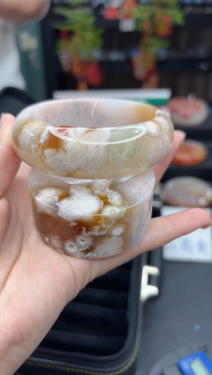 【闪购商品】石英质玉手镯未镶嵌782（60圈赠送镯心）