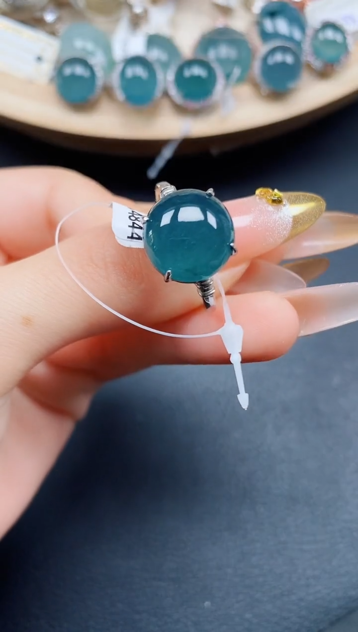 【闪购商品】翡翠戒指银S925镶嵌翡翠