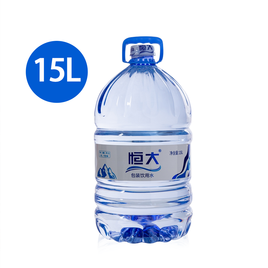 恒大一次性桶装水15L4桶
