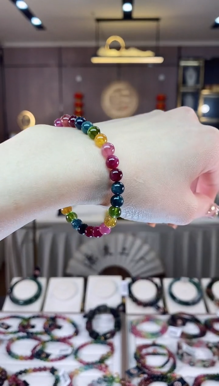 【闪购商品】碧玺单圈手串6mm+未镶嵌一物一证dan