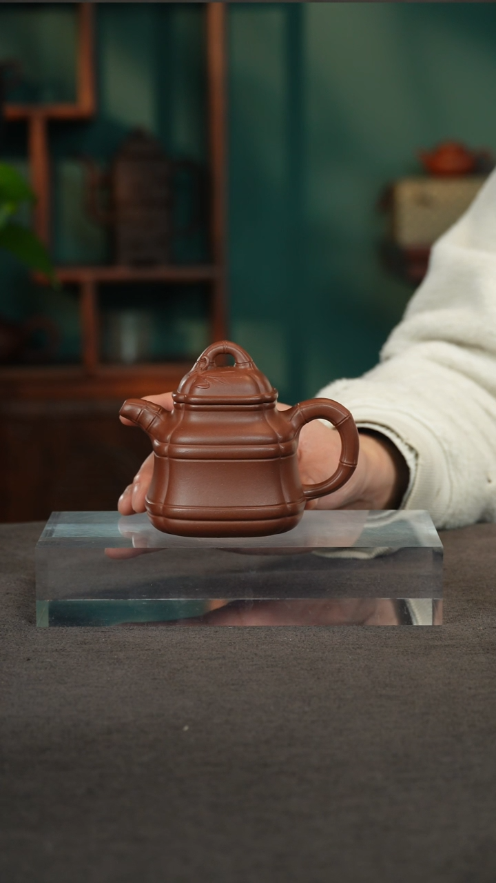 【闪购商品】紫砂茶壶10四方竹鼎210cc