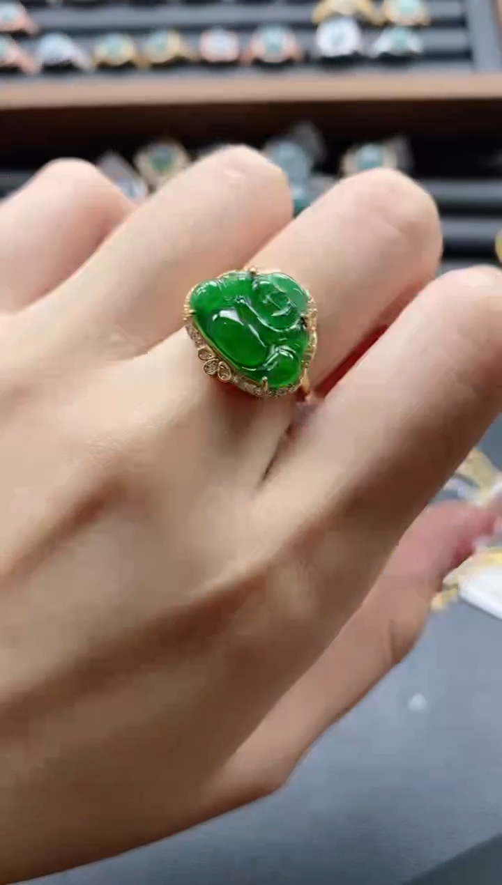 【闪购商品】翡翠戒指银S925镶嵌51151