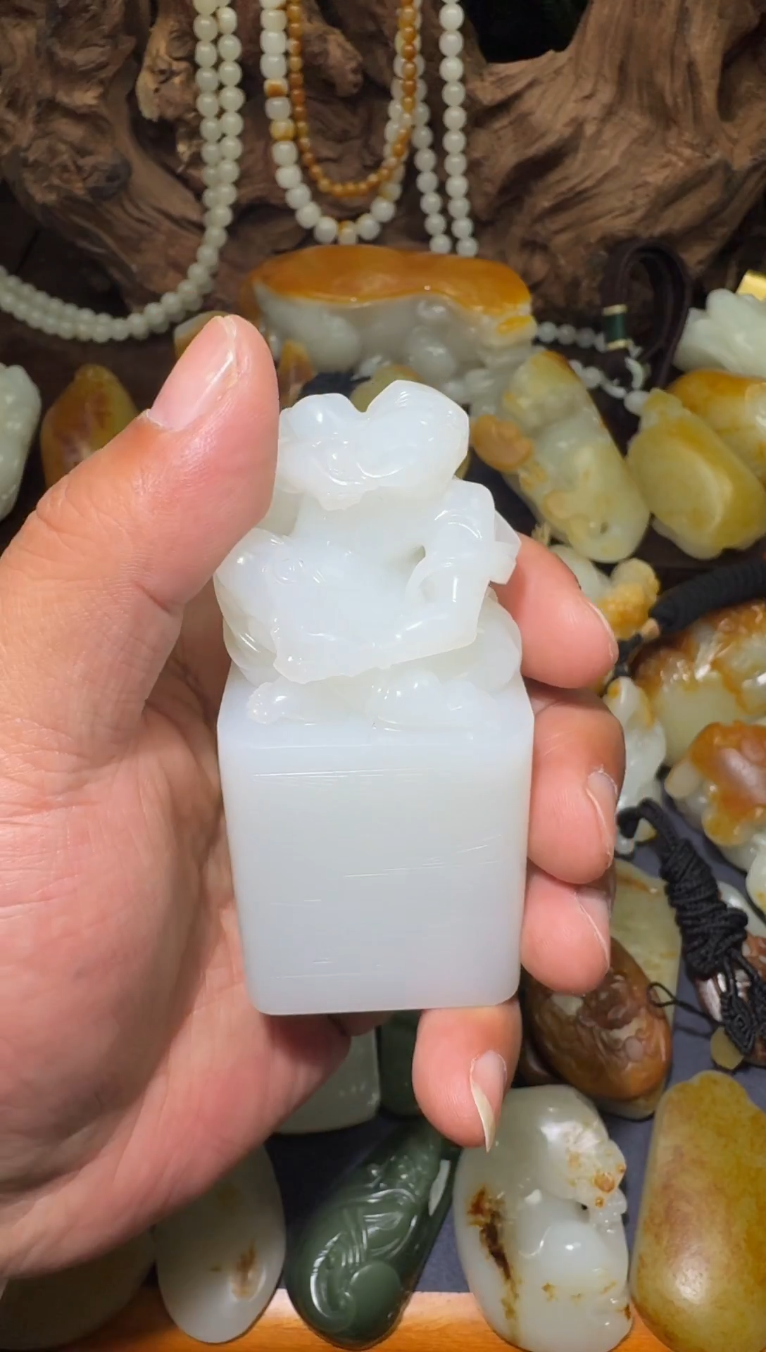 未镶嵌和田玉摆件和田玉财神印章