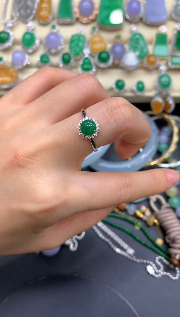 【闪购商品】翡翠戒指18K金镶嵌308-中国好珍宝