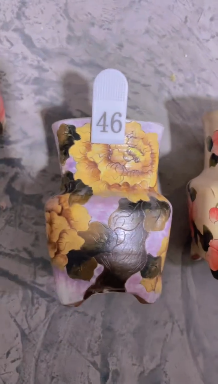 摆件46陶花岛花盆罐—手工痕迹默认，大小会有1-2公分误差