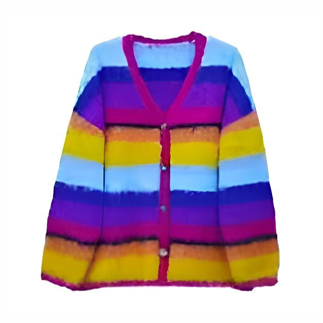 彩虹针织衫女毛针织衫条纹针织扎染女装圆领