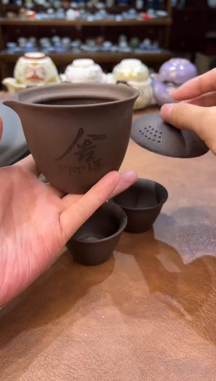 真的很便宜超好看会开片的旅行茶具