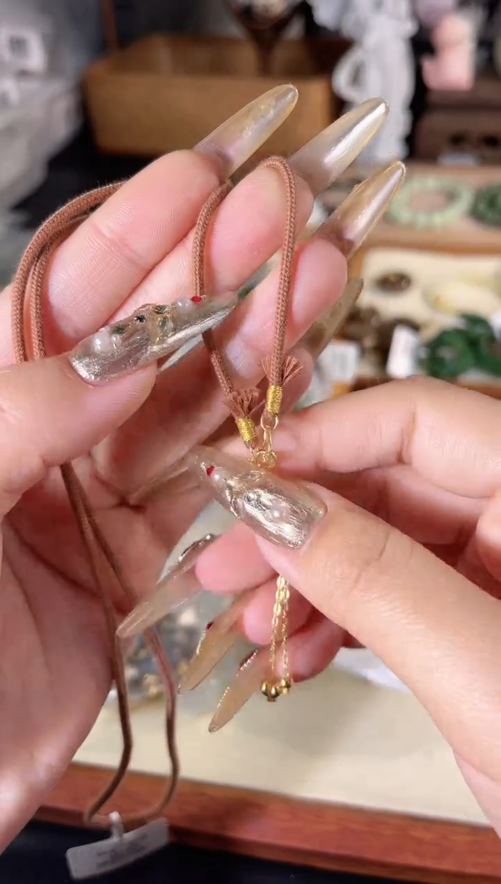 项链银S925镶嵌和田玉多样性发其一