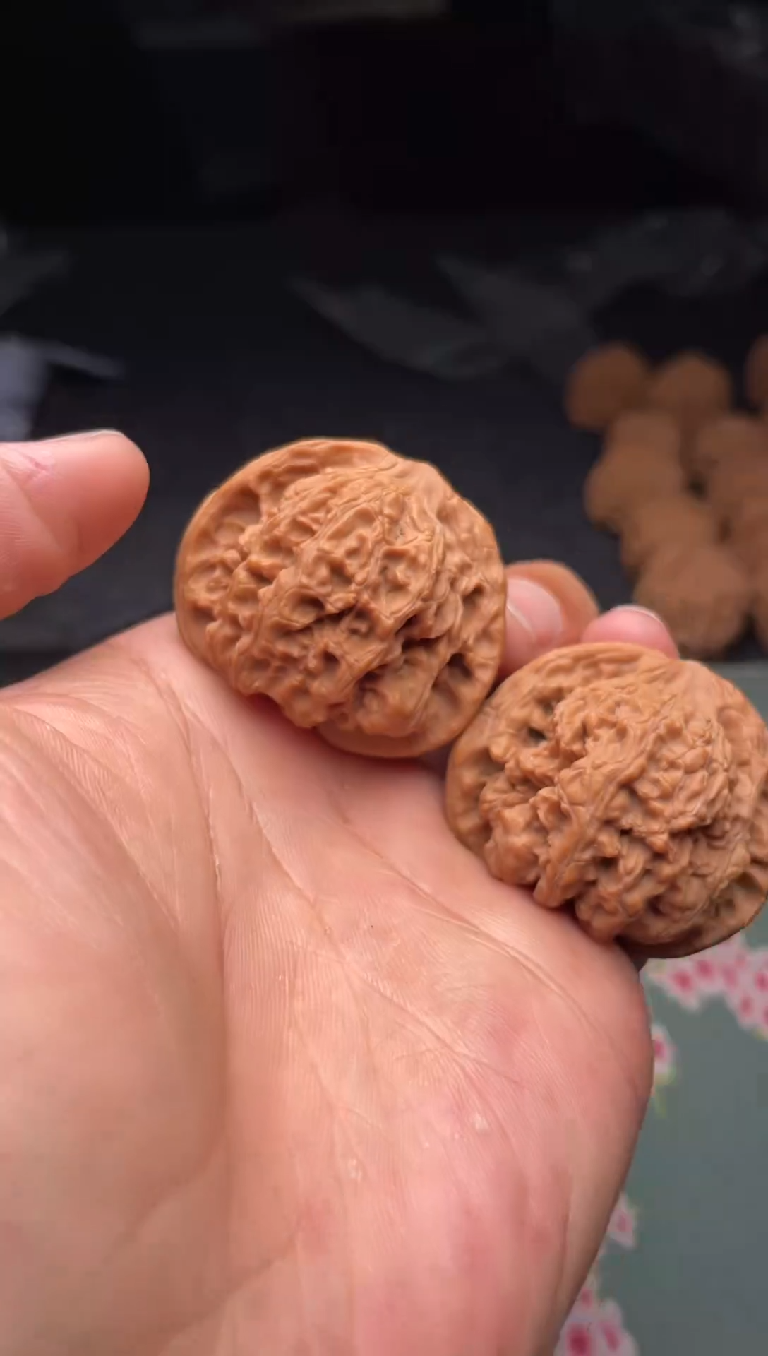 把件文玩核桃a87  龙洞玉 40尺