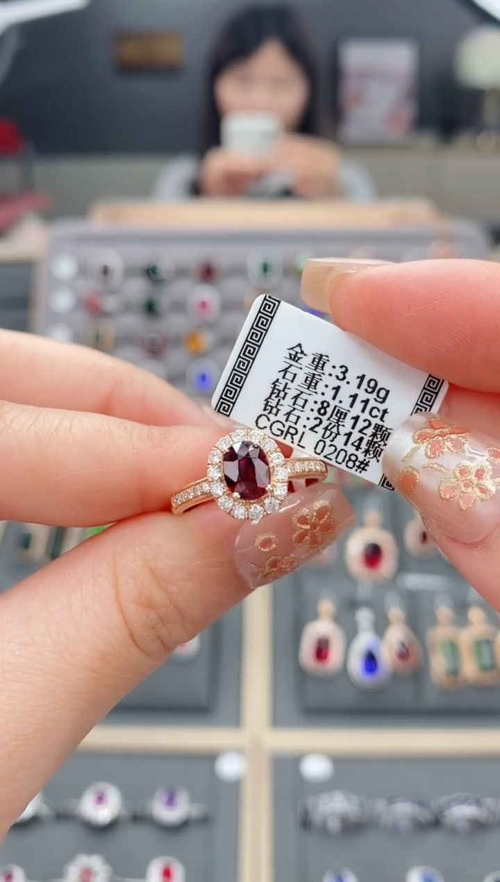 【闪购商品】红宝石戒指18K金镶嵌1.11