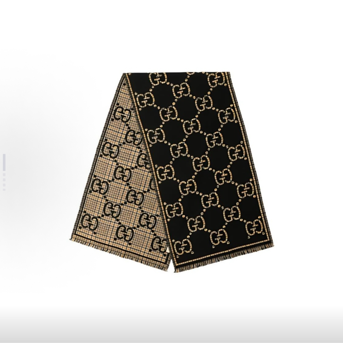 GUCCI/古驰羊毛绒线围巾 黑色   tz