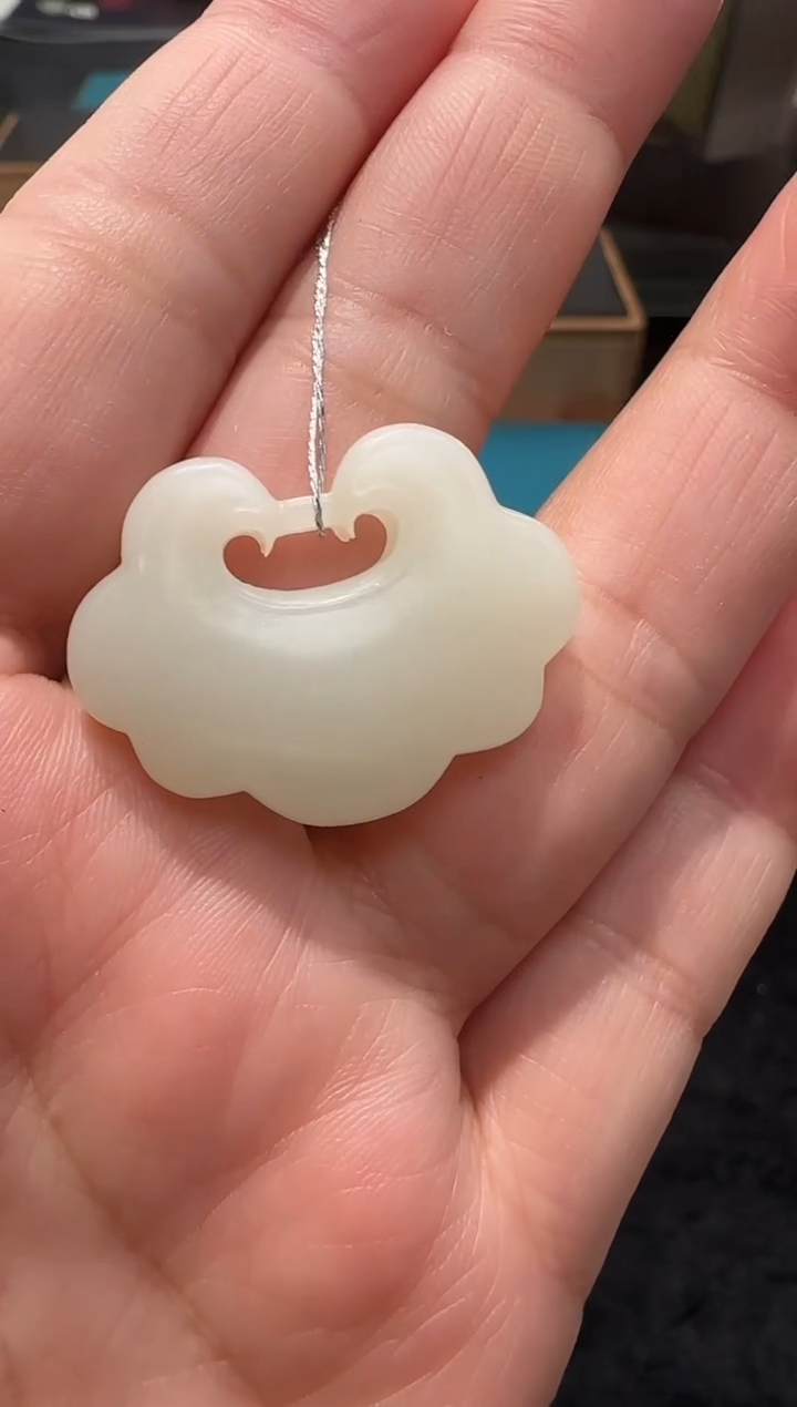 吊坠(不含链)未镶嵌和田玉新疆和田玉于田料平安锁