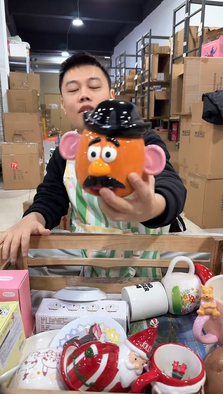 瓷片小号土豆先生收纳罐