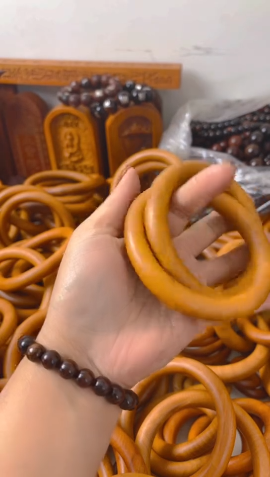 【闪购商品】枣木木雕乾坤圈70圈口一物一拍