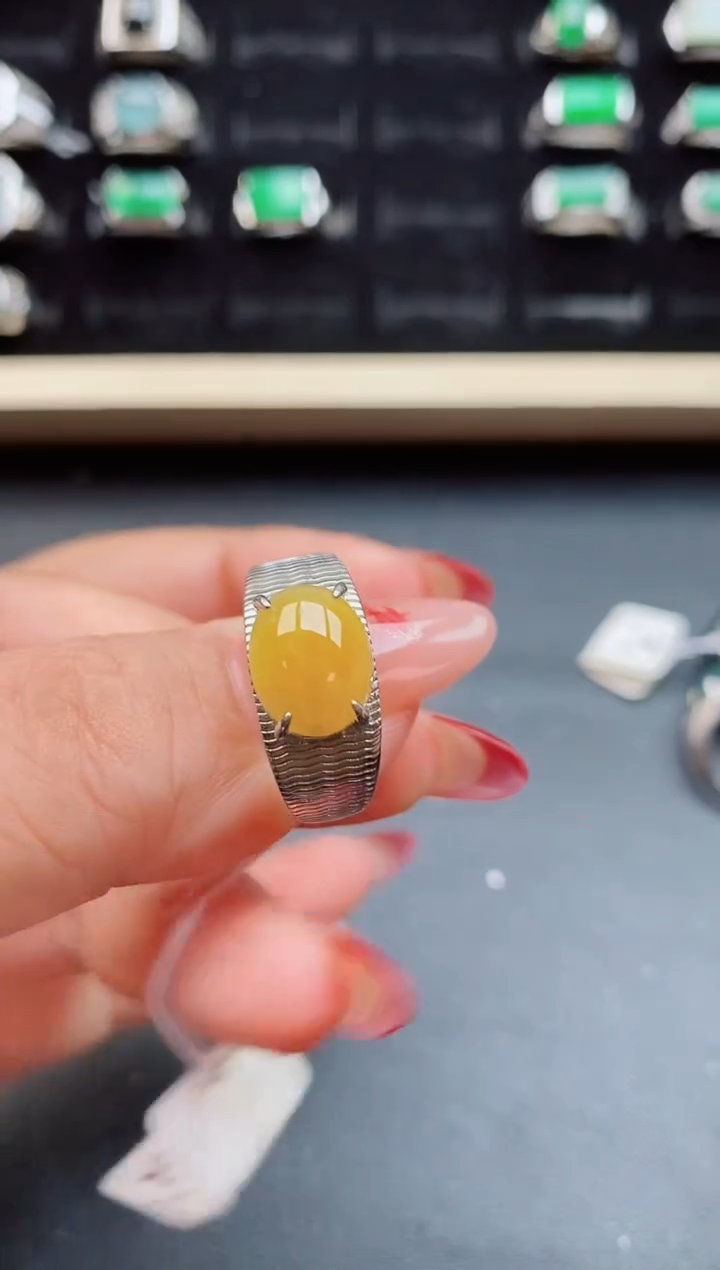 【闪购商品】翡翠戒指银S925镶嵌5085050