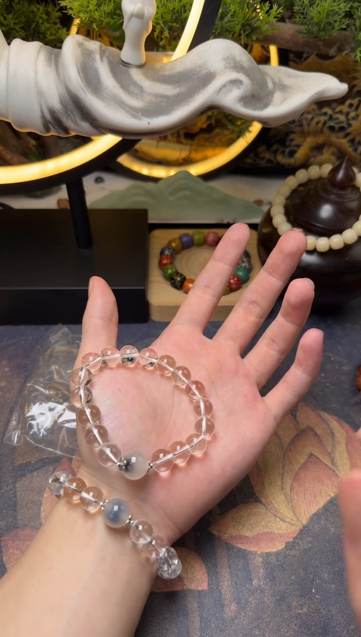 水晶手串未镶嵌A925水晶1.0单圈