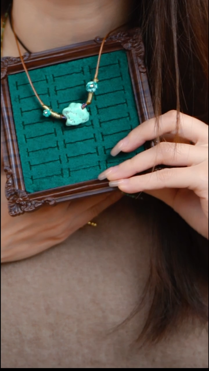 未镶嵌绿松石项链绿松