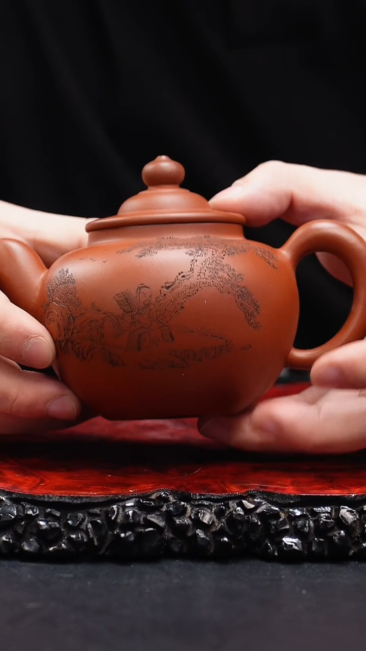 【闪购商品】紫砂茶壶15cc 笠帽,CGF,朱泥