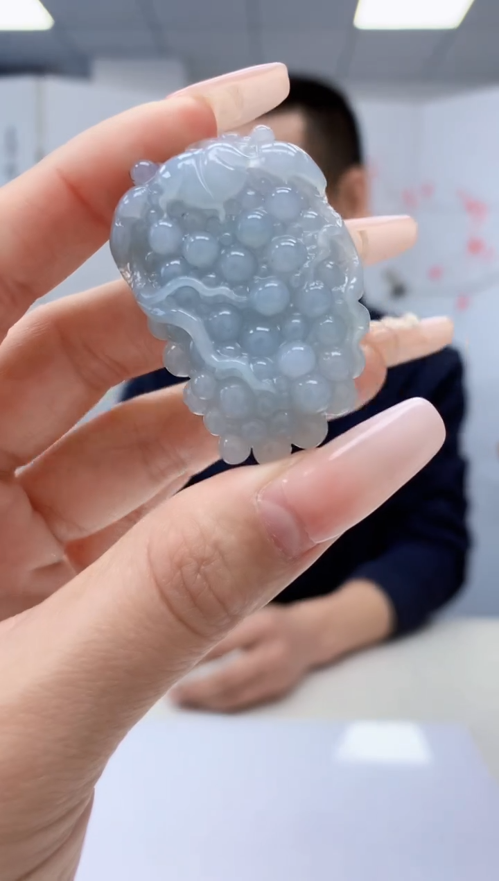 【闪购商品】定制翡翠未镶嵌3916lr-毛货挂件163