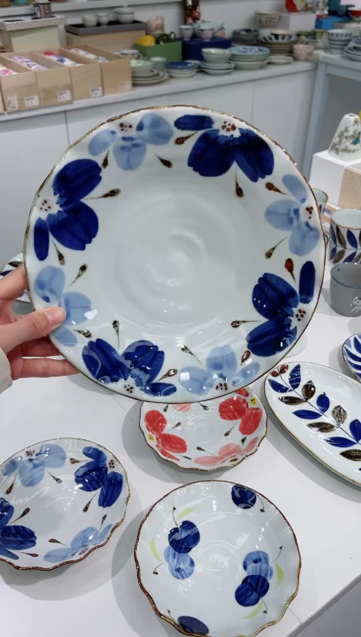 【闪购商品】瓷片福利蓝花深盘