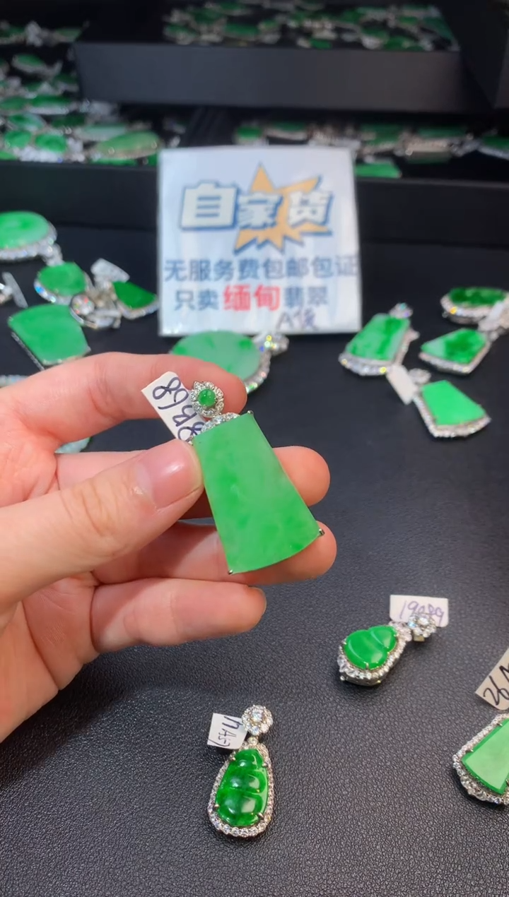 【闪购商品】翡翠颈饰银S925镶嵌翡翠