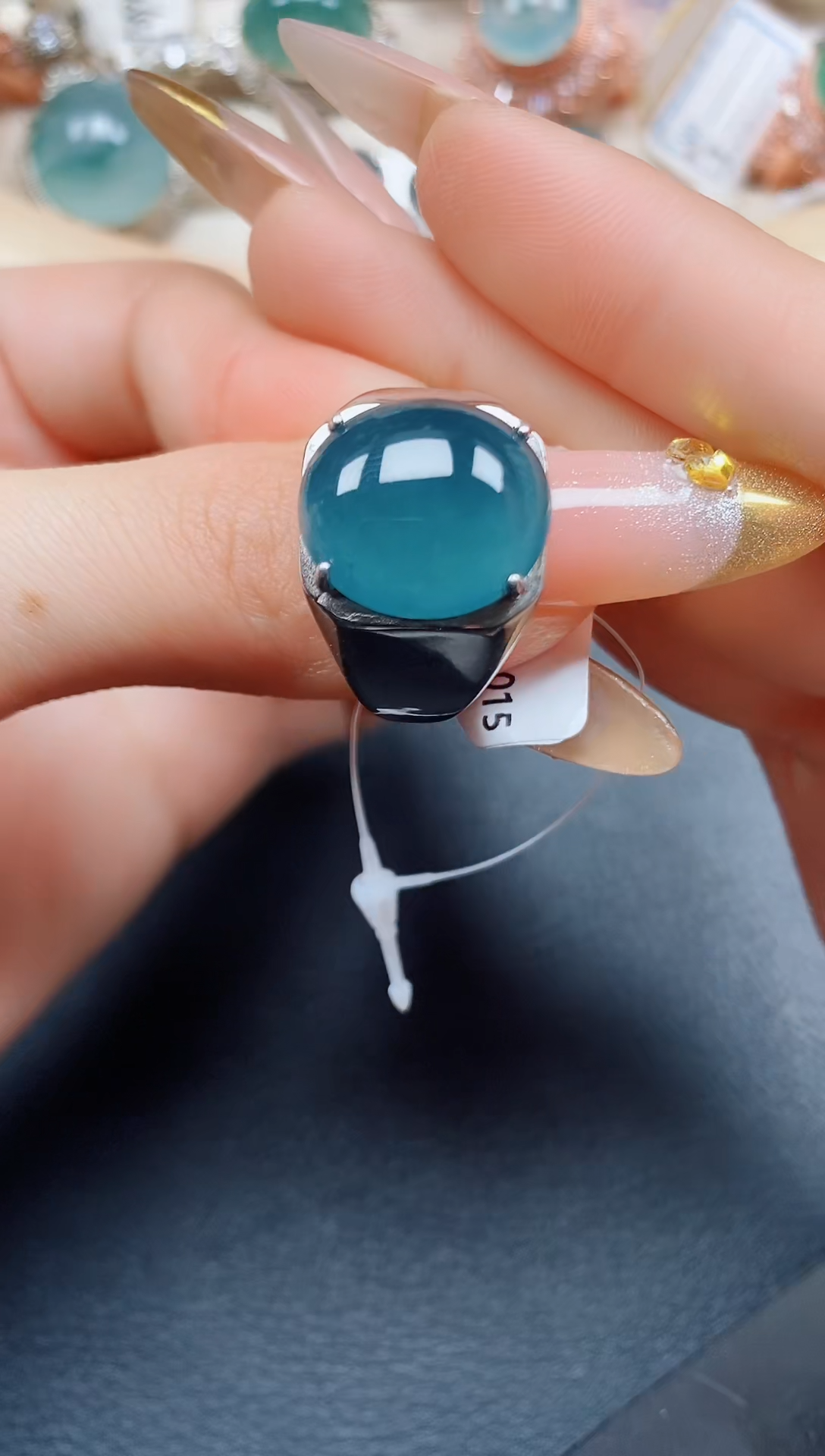 【闪购商品】翡翠戒指银S925镶嵌翡翠