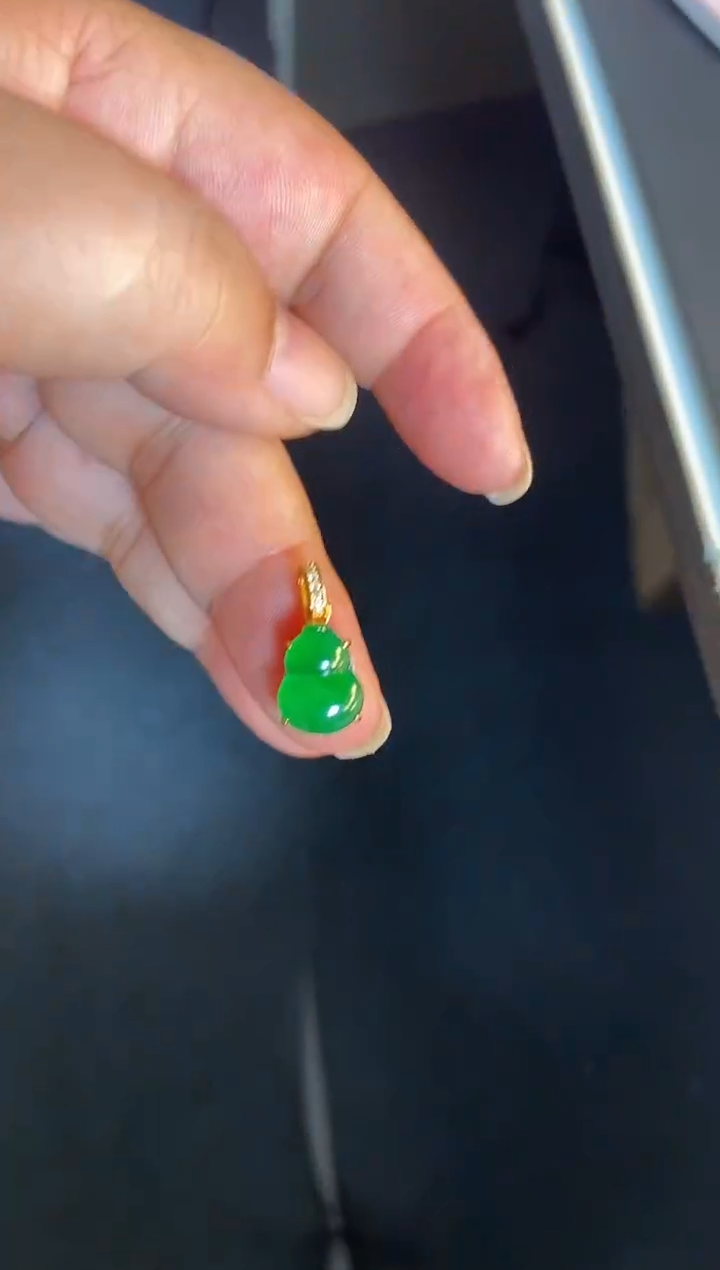 吊坠(不含链)银S925镶嵌翡翠1