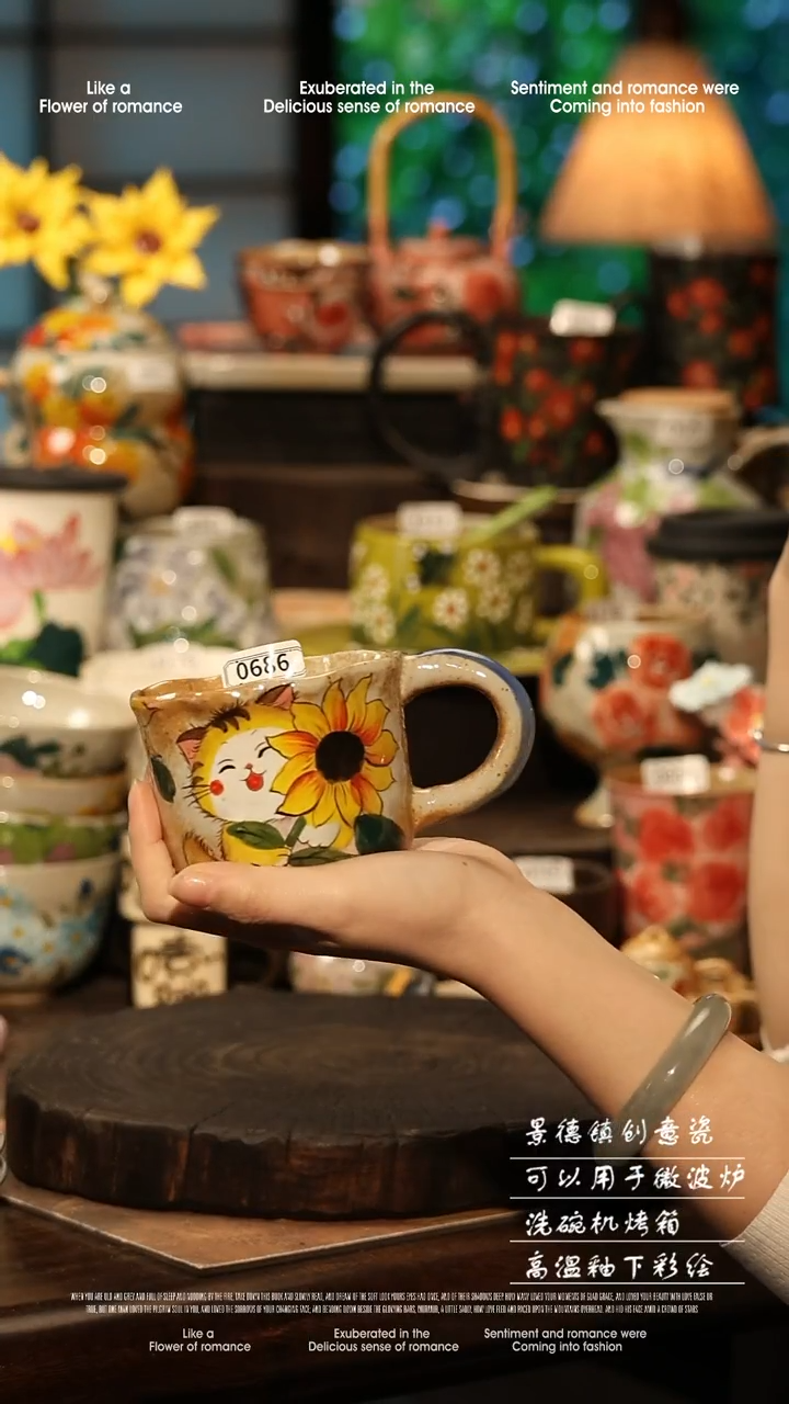 陶瓷景德镇高温釉下彩手工手绘款式@A0686@